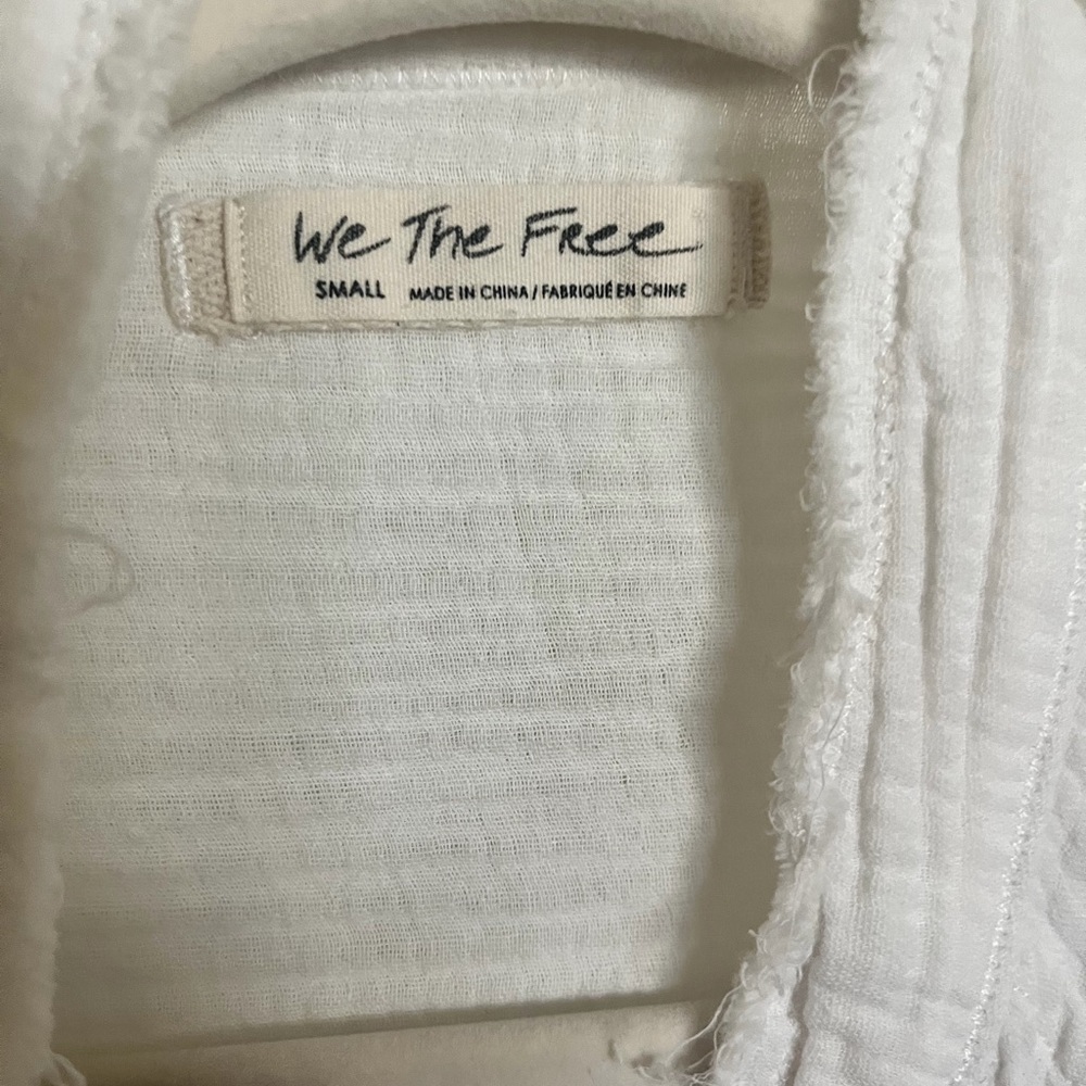 We The Free White Textured Open Front Cardigan